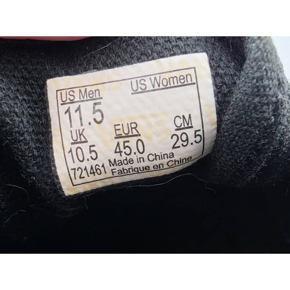 Vans Authentic Shoes Mens Size 11.5 Black Canvas Gum Sole Skate Sneakers 721356 - Picture 7 of 7